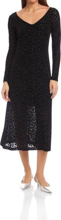 Fifteen Twenty Julia Velvet Burnout Dress In Leopard