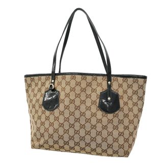 Gucci Brown Canvas Tote Bag (Pre-Owned)