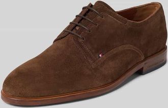 Tommy Hilfiger Business Schuhe aus Wildleder in Dunkelbraun, Größe 43