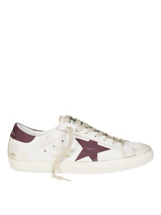 Golden Goose Low-Top Sneakers with Distressed Leather Finish