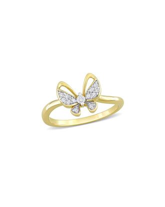 Rina Limor 10K 0.12 ct. tw. Diamond Butterfly Ring