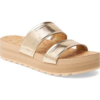 Sanuk Alt-Itude Platform Sandal in Gold at Nordstrom, Size 10