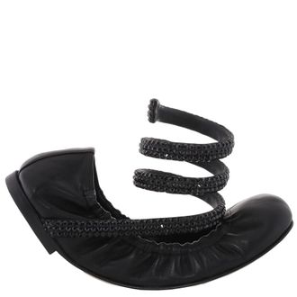 Rene Caovilla Cleo 10 Crystal Ballerinas, Brand Size 37 ( US Size 7 )