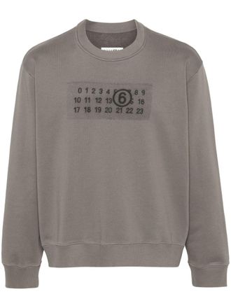 Maison Margiela Rasterized Zip-print sweatshirt - men - Cotton - M - Grey