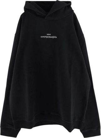 Maison Margiela Cotton Logo Hoodie - Heren - Hoodies - Zwart - L - Katoen - Hoodies & sweatvesten