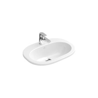 Villeroy & Boch Villeroy&boch - Lavabos Encastrables, 560 X 405 Mm, Ovalado, Para Grifer&iacute;a De 3 Orificios, Orificio Central Perforado, Con Rebosadero, Porcel&aacute;nico San