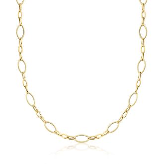 Ross-Simons Italian 18kt Yellow Gold Oval-Link Necklace