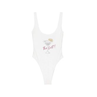 Os&eacute;ree Rhinestone-embellished Scoop-neck Swimsuit