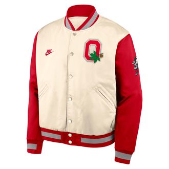 Nike Ohio State Legacy Nike Mens College Full-Snap Bomber Jacket in Brown | 03O50KOLOBV-UXC
