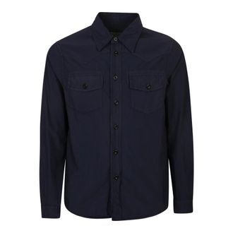 Original Vintage Casual Shirts - Heren - Casual Overhemden - Blauw - L - Overhemden