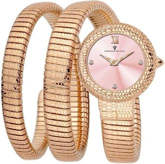 Christian Van Sant Womens Naga Pink Round 28mm