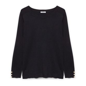 Fiorella Rubino Dames, Truien, Blauw, Maat: L Viscose