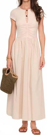 Heartloom Arleth Cap Sleeves Dress In Putty