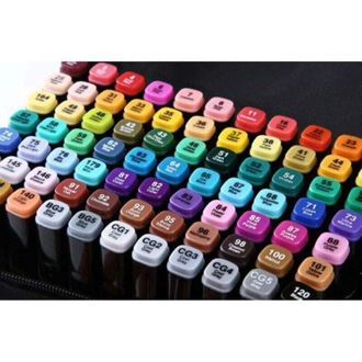 OEM Marcadores De Alcohol De 80 Colores, Marcadores Permanentes De Doble Punta, Pr&aacute;cticos Y Convenientes