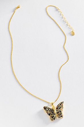 Chan Luu Jasper Butterfly Pendant Necklace