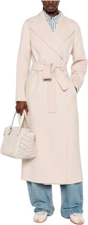 Max Mara Abrigo con cintur&oacute;n Poldo - Coats - Mujer - Blanco - 2XS