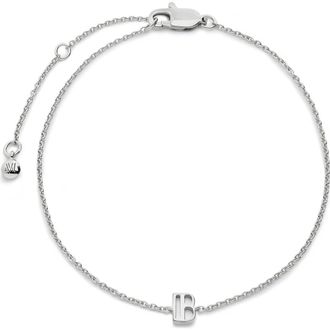 Monica Vinader Initial Pendant Bracelet in Sterling Silver B at Nordstrom