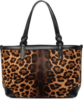 Gucci Pre-owned Gucci Large Pony Hair Leopard Print Tote Ladies MCYRM2HEA9IC7OTR