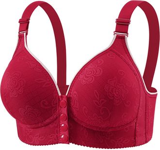 Generic Bra for Women Push Up Non Wired Bralettes Front Closure Push up Bra No Underwire Full Coverage Bralettes Plus Size Yoga Comfort Bras Ladies Sleep/T-Sh