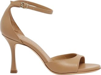 Sergio Levantesi Hope Sandal - Dames - Sandalen met hakken - Bruin - 38 EU - Leer - Schoenen