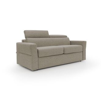 Divani.Store Divani.store - Avalon Sof&aacute; Cama Con Colch&oacute;n De 18 Cm De Altura En Tejido Impermeable 220 Cm (160x197 Cm) Marr&oacute;n