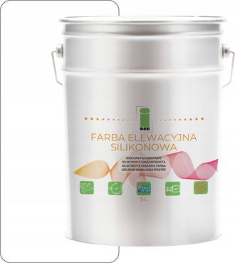 OEM Pintura De Silicona Para Fachadas, Blanca, 5 Litros, Permeable Al Vapor Y Antialgas