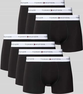 Tommy Hilfiger Regular Fit Trunks aus Baumwoll-Mix im 7er-Pack in Black, Größe XL
