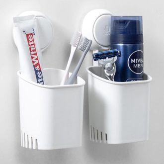 OEM Ccykxa Juego De 2 Soportes Para Cepillos De Dientes Con Ventosa Para Ducha, Soporte Desmontable Para Ba&ntilde;o, Cepillo De Dientes El&eacute;ctrico, D - Crezuo