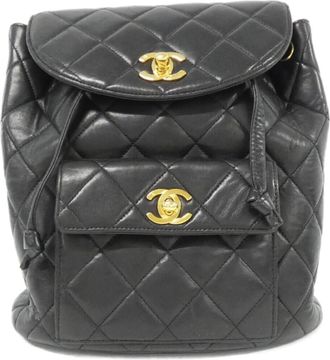 Chanel Black Leather Backpack (Pre-Owned)