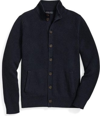 Brooks Brothers Button Front Cotton Cardigan in Bros Bros Blue at Nordstrom, Size Xx-Large