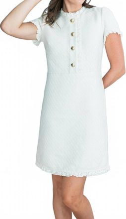 Sail to Sable Ruffle Neck Shift Dress In Cream