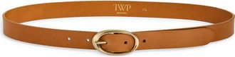 TWP Narrow Leather Belt in Vintage Camel/ant Light Gold at Nordstrom, Size 90