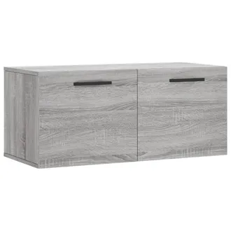 vidaXL Armario De Pared Madera De Ingenier&iacute;a Gris Sonoma 80x36,5x35 Cm Vidaxl