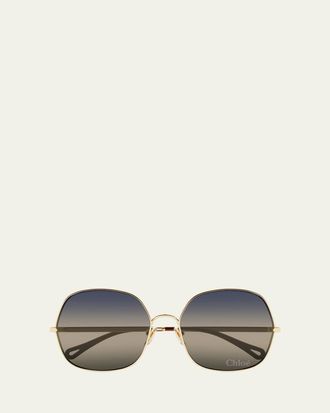 Chloé: Gold Round Sunglasses now up to −75% | Stylight