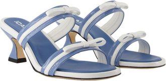 Carel Womens Luna Sandals - Carel Leather Blue Calfskin Shoes