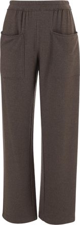 Giorgio Armani Wide-Leg Stretch Silk And Cashmere Trousers With Elastic Waistband