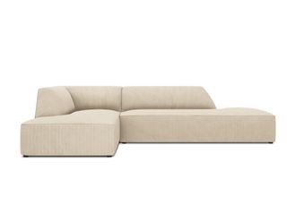 MICADONI Sof&aacute; esquinero izquierdo 4 plazas de pana beige claro