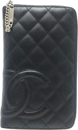 Chanel Pre-owned Wallets, female, Black, Size: ONE SIZE Pre-owned Leather Wallet