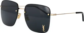 Saint Laurent Womens Sunglasses Sl312 M Gold-Black Gold-Gold-Black Metal Gold/gold/black