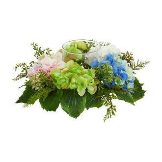Nearly Natural Hydrangea Artificial Candelabrum in Multicolor at Nordstrom