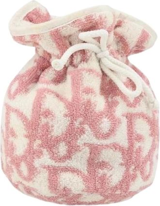 Dior Pre-owned Bucket Bags, female, Pink, Size: ONE SIZE Pre-owned Vintage Canvas Pouch