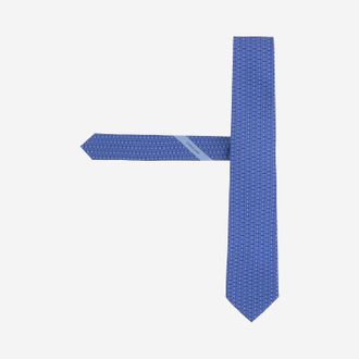 Ferragamo Silk Jacquard Necktie - Blue