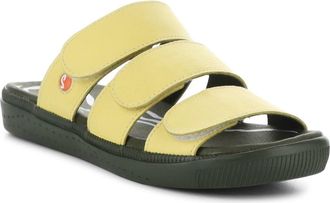 Softinos Slide Sandal in Light Yellow Leather at Nordstrom Rack, Size 10-10.5Us / 41Eu
