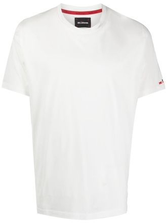 Kiton T-shirt met geborduurd logo - Wit