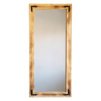 Dmora Espejo Buscate, Forma Rectangular, Tipo De Pared, Color Transparente, 50x110h Cm Roble Marr&oacute;n