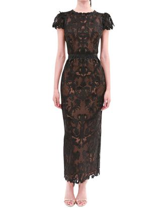 Marchesa Nocturnes Midi Dress