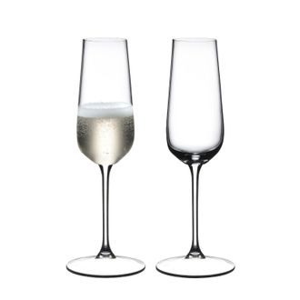Riedel Grape@Riedel Champagne Flute Wine Glass, Set of 2, 8 ounce