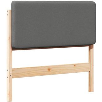 vidaXL Cabecero Tapizado Con Cabecera Marr&oacute;n Y Gris Claro 90 Cm Vidaxl