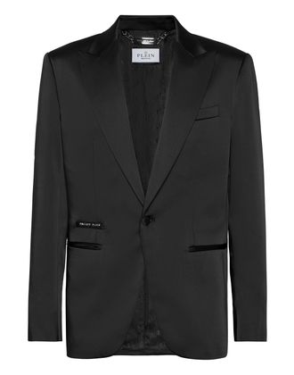 Philipp Plein Satin Blazer Lord Fit Ls