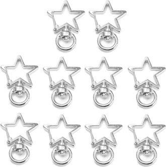 Generic Star Shaped Springs Clasp Metal Swivel Lobster Claw Clasp Keychain Lobster Claw Clasp Keychains for Jewelry Making